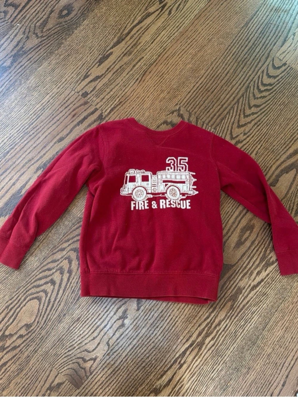6/7 fire truck sweatshirt